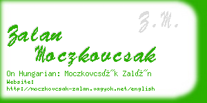 zalan moczkovcsak business card